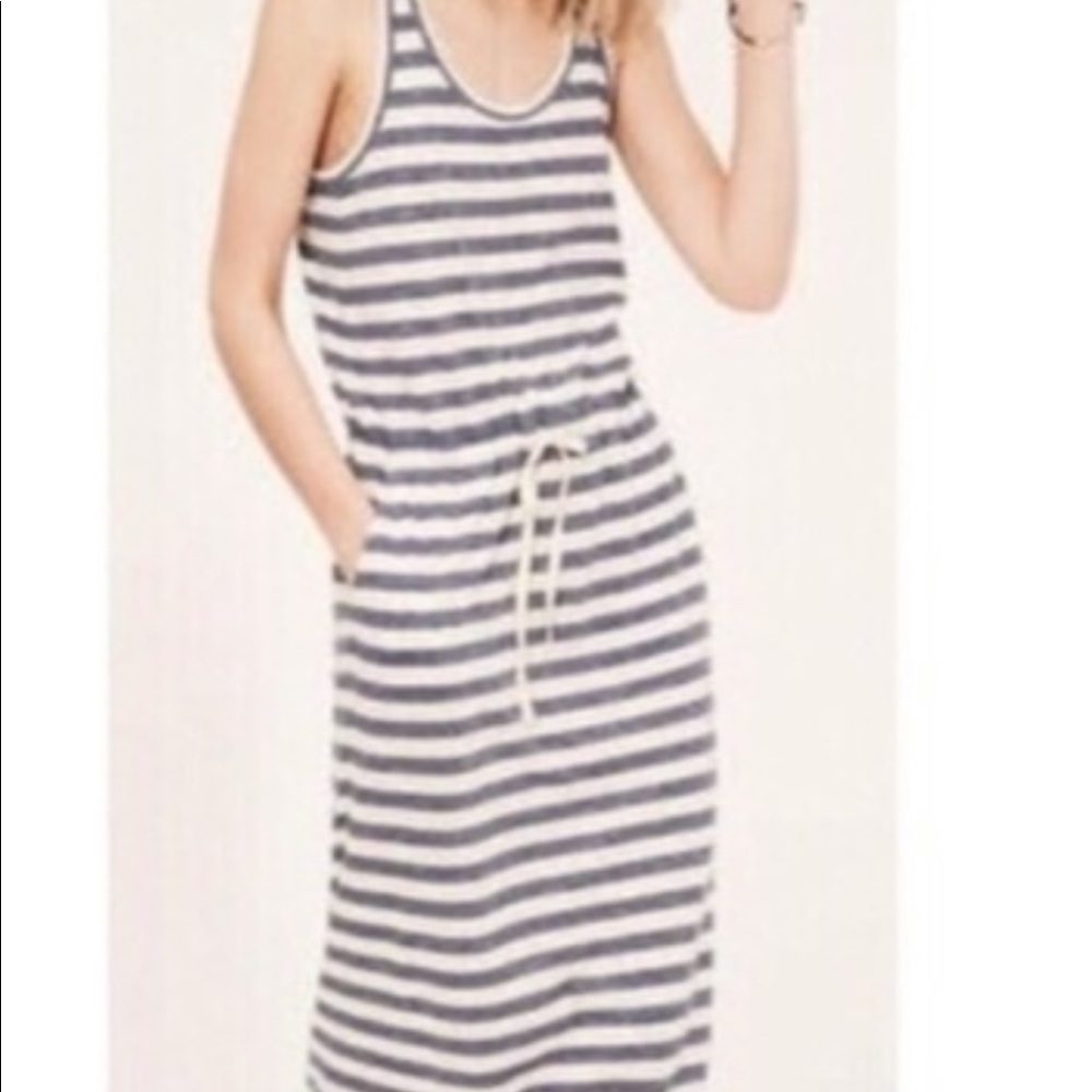 NWT Lou & Grey Blue/Cream Striped Maxi Dress in M